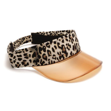 Leopard PVC sun protection plastic sun visor cap