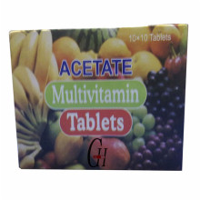 Tabletas multivitamínicas de acetato