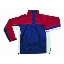 Yj-1016 Polyester PVC Lined Waterproof Rain Jacket with Hood