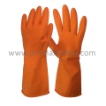 35g Flocked Orange Latex Haushalt Handschuh Ce Genehmigt