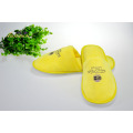 Yellow Cotton Velour Slipper Offset Printing Slipper