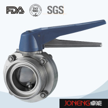 Alça de aço inoxidável Handle Food Grade Thread Butterfly Valve (JN-BV1013)