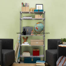 wOnline Hot Sale 5 Tier Silver Home Organizer Shelving