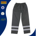 Negro High Vis Pantalones impermeables reflectantes Pantalones de seguridad