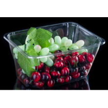 Bac à salade en plastique transparent pour légumes sans couvercle