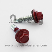 Hex Washer Head Drilling Screw with Painting