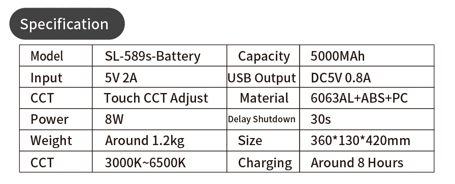 Rechargeable Battery Table Lamp