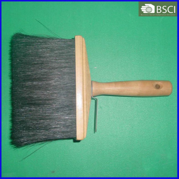 732-BW Cepillo de cepillo de cerdas negras con mango de madera, cepillo de pintura