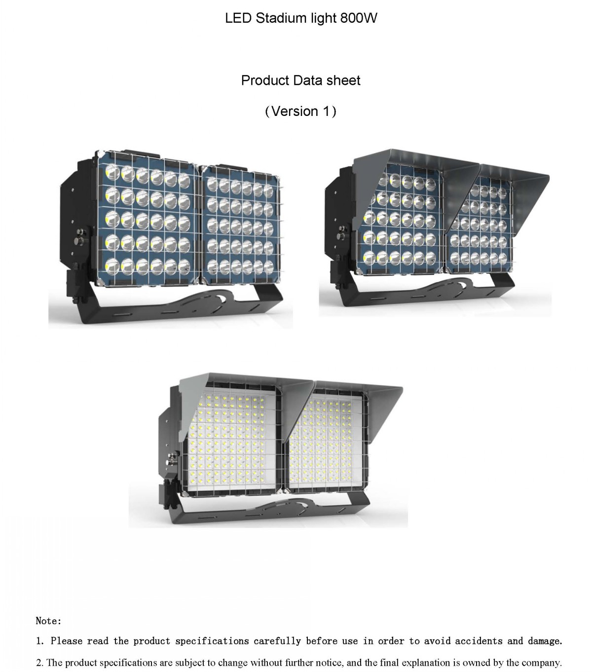 800W mini high mast light