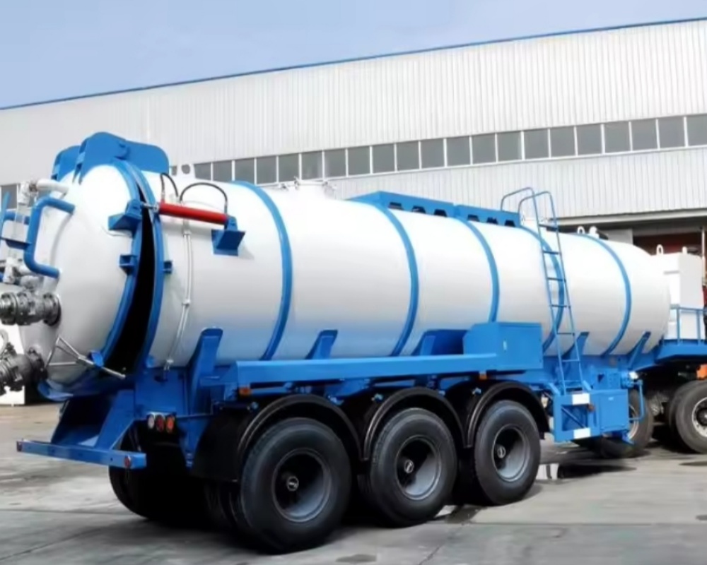Sewage Suction Vacuum Tank Semi Trailer Sewage Suction Vacuum Tank Semi Trailer