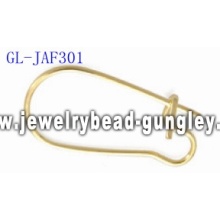 Gold plated kidney ear wire findings