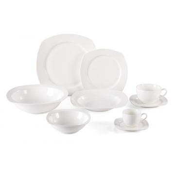 For 4 person Fine Bone Square Dinnerware Set