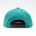 Leather Patch 5 Panel Suede Brim Snapback Hat