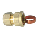 Compression Brass Female Straight Coupler