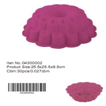 Flower shape silicone bundt pan