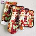 Printing glove potholder cotton towel set