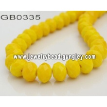 opaque roundel glass bead-golden yellow