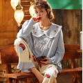 Women Cute Long-sleeved Cotton Nightwear Pajamas Set