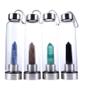 Transparent Natural Quartz Energy Obelisk Water Bottle Pointed Wand Tea Cup Gift for Home Office School