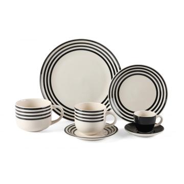 Ceramic handmade tableware plates coffee set