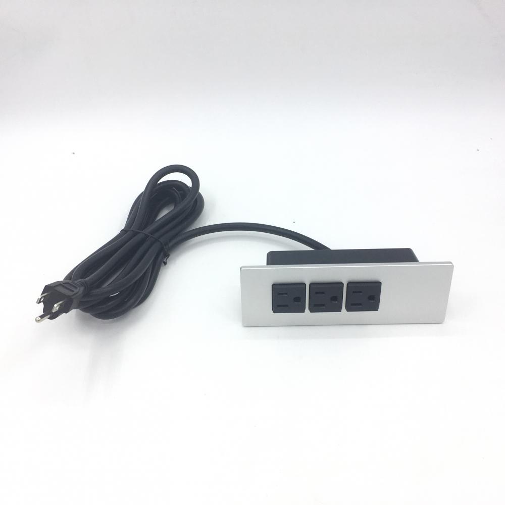 3 Sockets Recessed Power Strip