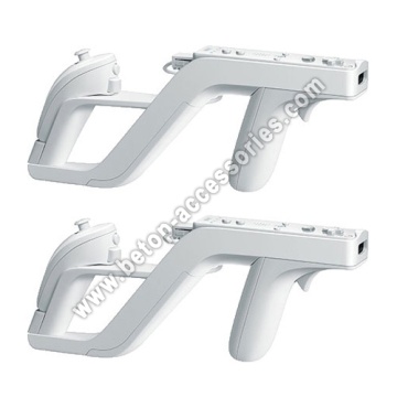 Blanco Zapper pistola para Nintendo Wii mando Wiimote