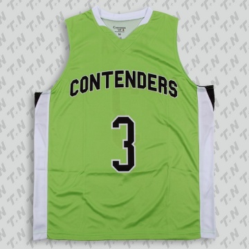 new style green eyelet fabric basketball jerseys