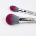 5 Pieces Shiny Plastic Handleand Makeup Brush Kit