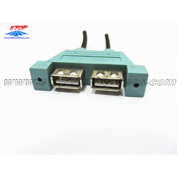 Conector hembra doble USB