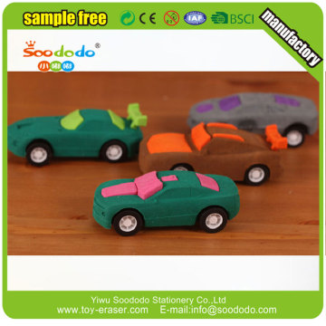 3d car eraser for kids make up eraser