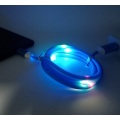 Voice control LED flowing Micro USB cable blue