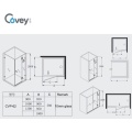 10mm Glasdicke Duschkabine / Sanitärkeramik (Cvp062)