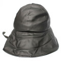 Black PU Rain Hat /Rain Cap/Raincoat for Adult