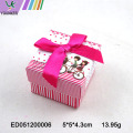 Custom Cute Ribbon Paper Ring Jewelry Boxes