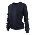 Women's Long Sleeve Arm Bow Decorative Pullover Sweatshirt