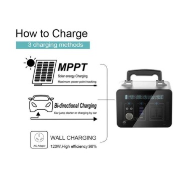 Fuente de alimentación portátil Batería solar de iones de litio 1000W