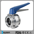 Sanitary DIN Threaded Butterfly valve