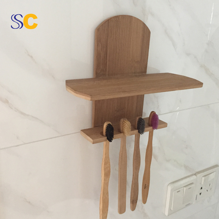 Home Use Eco Friendly Bamboo Toothbrush Holder