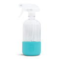 Clear Glass Spray Bottle with Silicone Sleeve