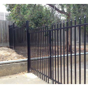 garden black metal fences steel fence