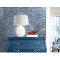 Blue Patterned Glass Mosaic In The Living Room