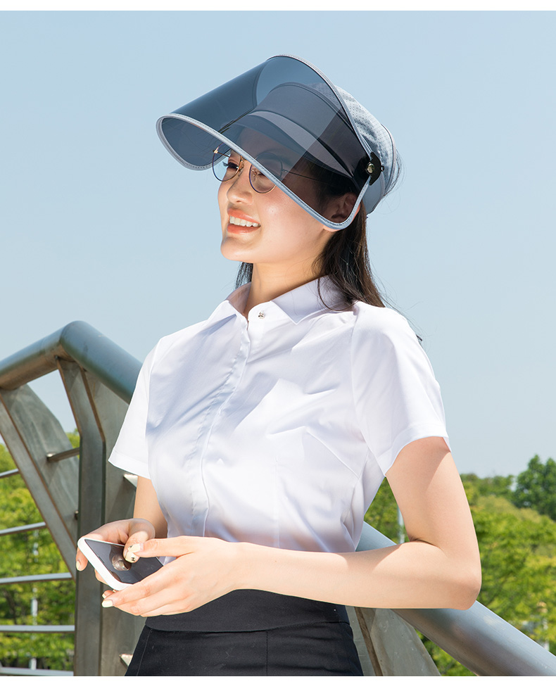 Large Brim Face Shield Fashion Sun Visor Cap Factory Wholesale Plastic Sun Visor Hat For Women Men Supplier Protective Hat Face Mask