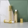 luxury gold aluminum frosted plastic cosmetic airless bottle