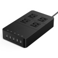 Puissance intelligente Stirp EU / Us / UK / Au Plug 4 Outlet avec chargeur USB 5 ports