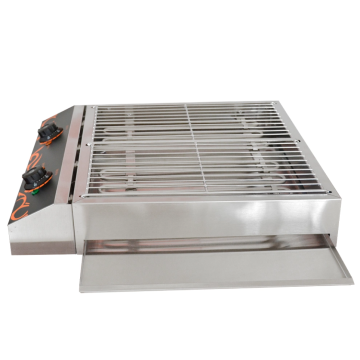 Stainless steel double grill for restaurant