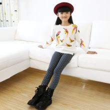 OEM 2015 Good Quality Breathable Dotted Printed Children Leggings