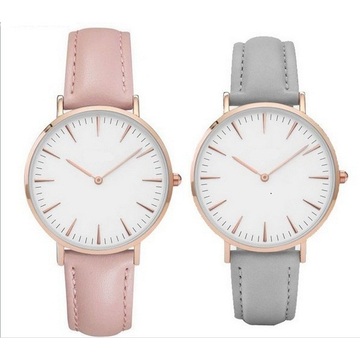 Top Fashion Leather Strap Lady Reloj de pulsera