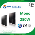 Módulo fotovoltaico solar de alta eficiencia de alta eficiencia de 100W 150W 250W para el sistema de energía solar