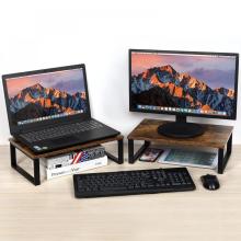 Rustic Tabletop Computer Monitor Holder Set