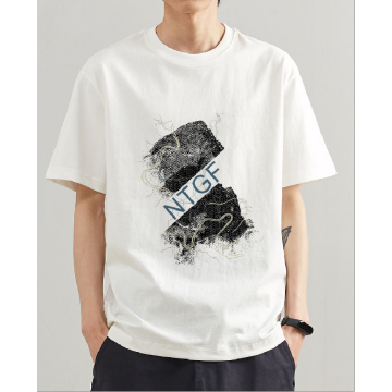 Camiseta para hombres hecha de tela CVC